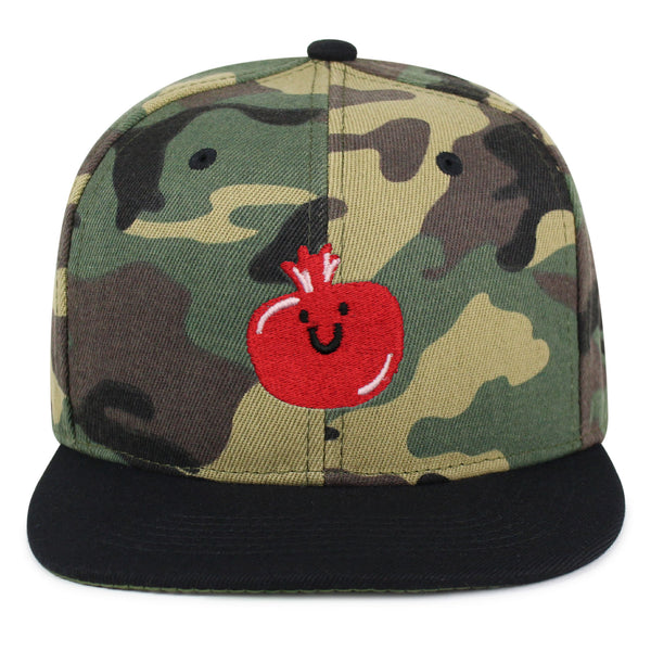 Pomegranate Snapback Hat Embroidered Hip-Hop Baseball Cap Fruit Grenade