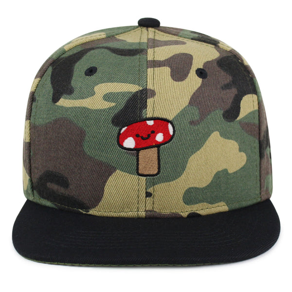 Mushroom Snapback Hat Embroidered Hip-Hop Baseball Cap Cute