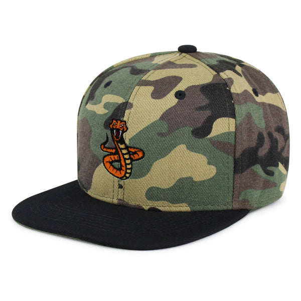 Rattlesnake Snapback Hat Embroidered Hip-Hop Baseball Cap Snake