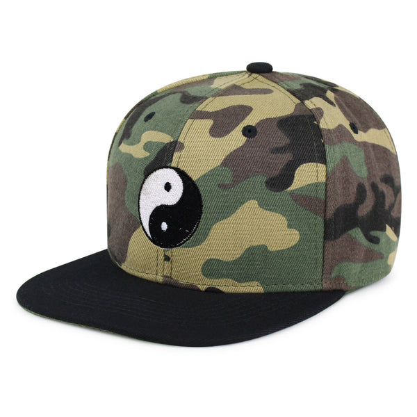 Ying Yang Snapback Hat Embroidered Hip-Hop Baseball Cap Asian Meditation