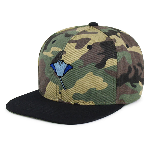 Stingray Snapback Hat Embroidered Hip-Hop Baseball Cap Fishing Ocean