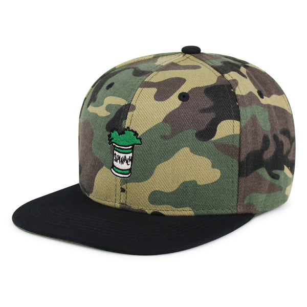 Spinach Leaf  Snapback Hat Embroidered Hip-Hop Baseball Cap Captain