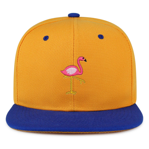 Flamingo Snapback Hat Embroidered Hip-Hop Baseball Cap Bird Pink