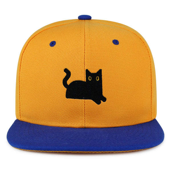 Black Cat Snapback Hat Embroidered Hip-Hop Baseball Cap Cat Mom