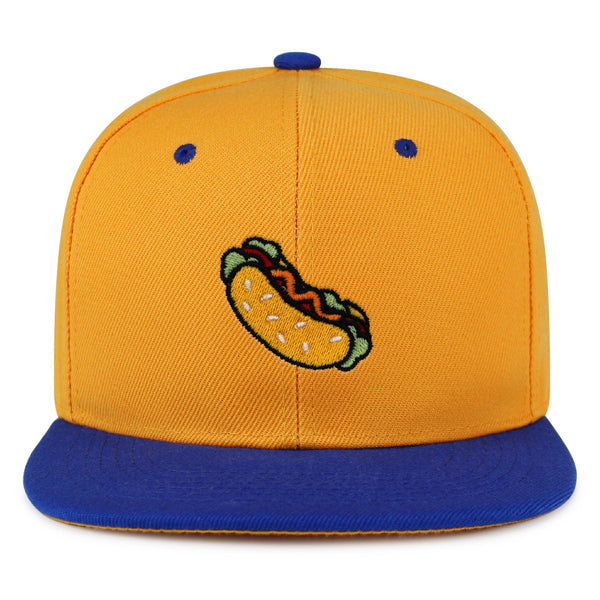 Hot Dog Snapback Hat Embroidered Hip-Hop Baseball Cap Fast Food