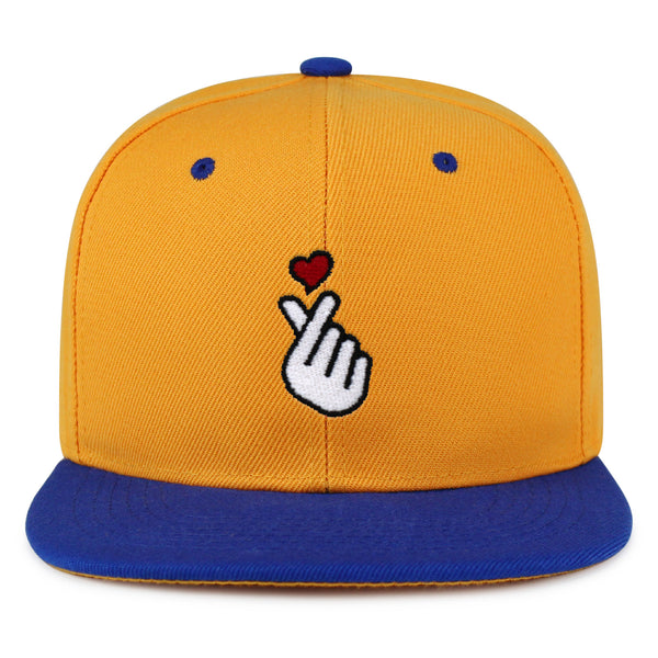 Korean Heart Finger Snapback Hat Embroidered Hip-Hop Baseball Cap Korea Sign