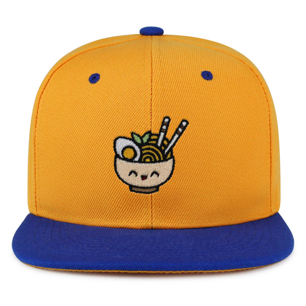 Noodle Snapback Hat Embroidered Hip-Hop Baseball Cap Asian Food Soba Udon