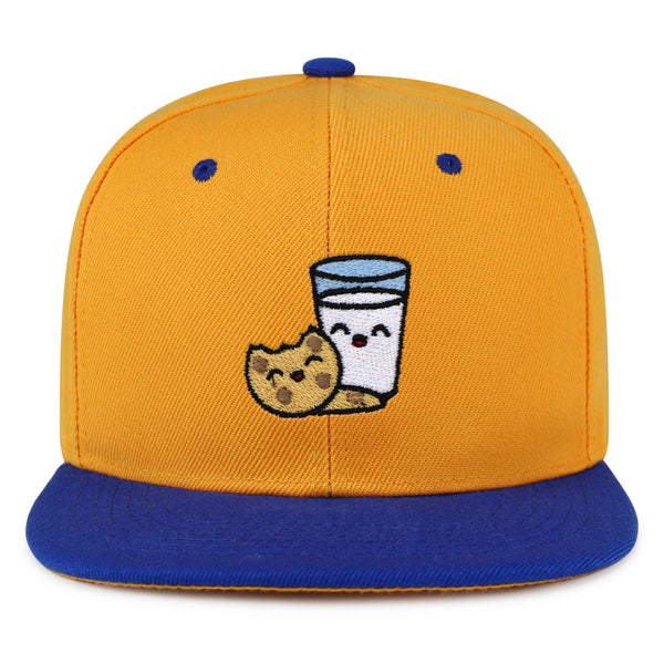 Milk and Cookie Snapback Hat Embroidered Hip-Hop Baseball Cap Snack