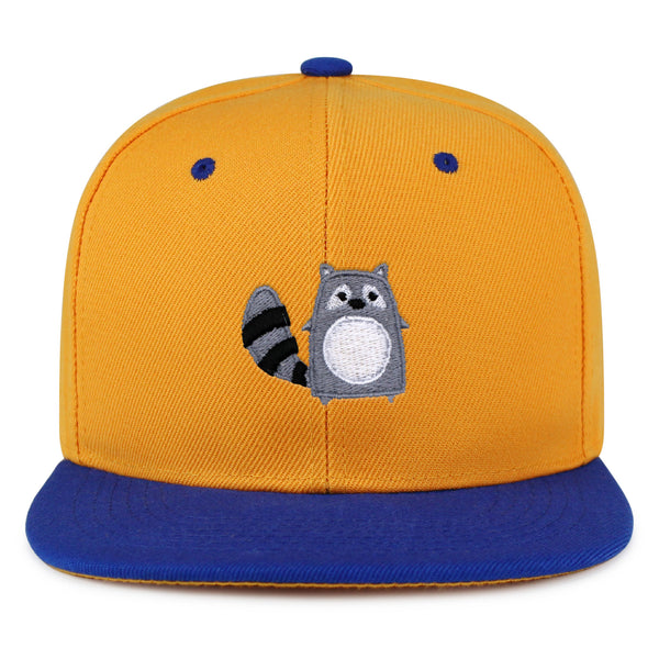 Racoon Snapback Hat Embroidered Hip-Hop Baseball Cap Cute Zoo