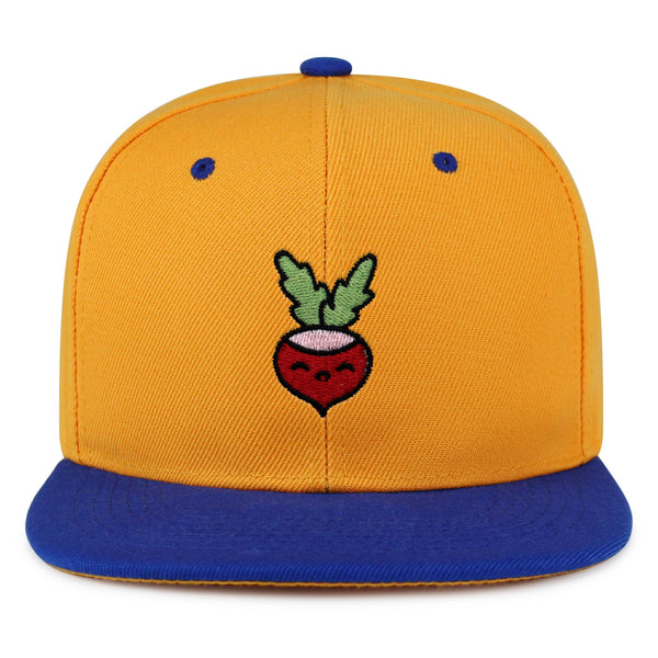 Radish Snapback Hat Embroidered Hip-Hop Baseball Cap Vegan Vegetable Farmer