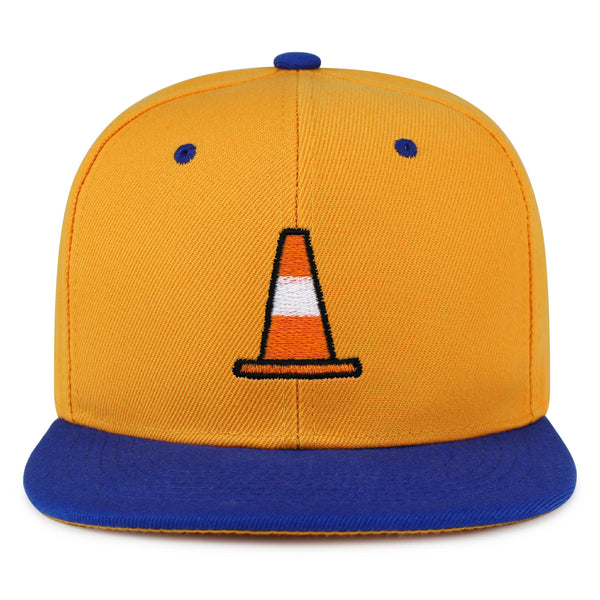 Safety Cone Snapback Hat Embroidered Hip-Hop Baseball Cap Construction