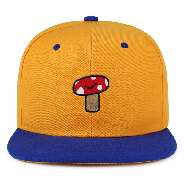 Mushroom Snapback Hat Embroidered Hip-Hop Baseball Cap Cute