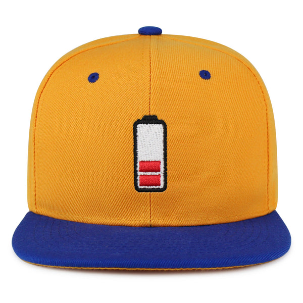 Low Battery Snapback Hat Embroidered Hip-Hop Baseball Cap Phone