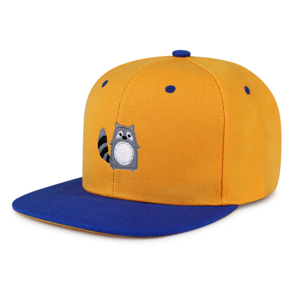 Racoon Snapback Hat Embroidered Hip-Hop Baseball Cap Cute Zoo