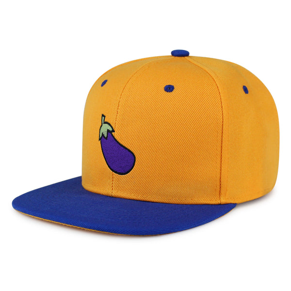 Eggplant Snapback Hat Embroidered Hip-Hop Baseball Cap Foodie Vegetable