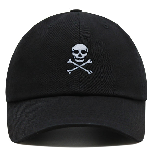 Pirate Skull Premium Dad Hat Embroidered Baseball Cap Scary Grunge