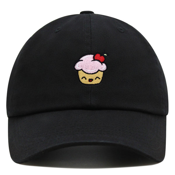 Happy Cupcake Premium Dad Hat Embroidered Baseball Cap Muffin Sweet