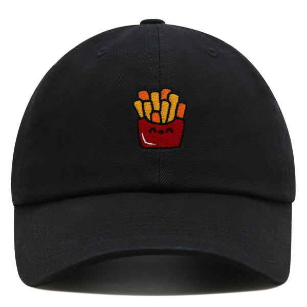 Smiling French Fries Premium Dad Hat Embroidered Baseball Cap Chips Fast Food