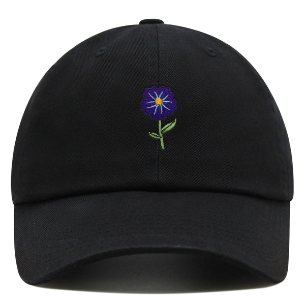 Flower Premium Dad Hat Embroidered Baseball Cap Floral Purple