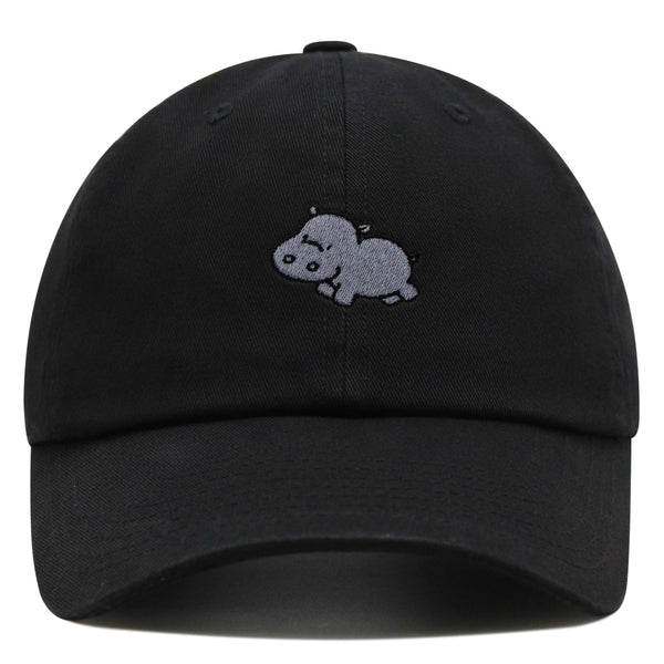 Cute Hippo Premium Dad Hat Embroidered Baseball Cap Hippopotamus Zoo