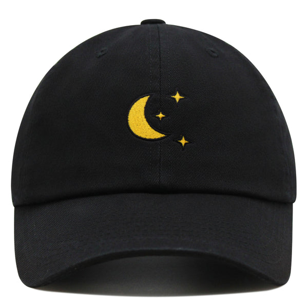 Moon Premium Dad Hat Embroidered Baseball Cap Space Sky Night