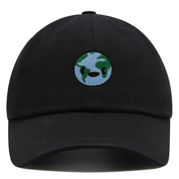 Happy Earth Premium Dad Hat Embroidered Baseball Cap Earth Environment