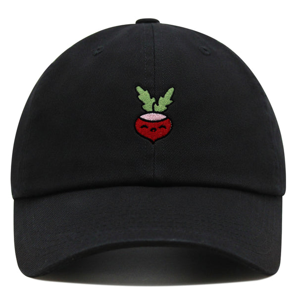 Radish Premium Dad Hat Embroidered Baseball Cap Vegan Vegetable Farmer