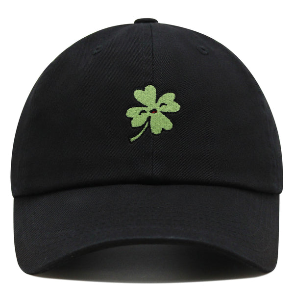 Clover Premium Dad Hat Embroidered Baseball Cap Lucky Flower