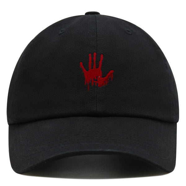 Bloody Hand Premium Dad Hat Embroidered Baseball Cap Horror