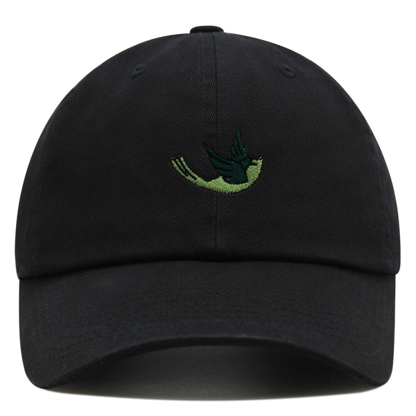 Green Bird Premium Dad Hat Embroidered Baseball Cap Nature Animal