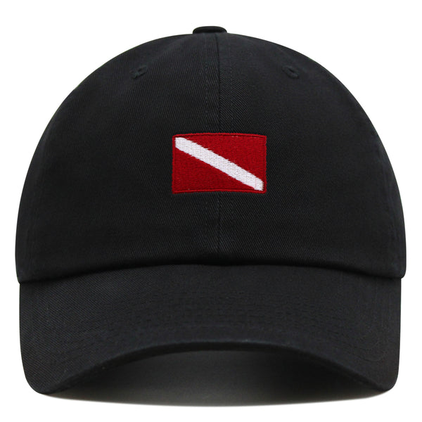 Diving Flag Premium Dad Hat Embroidered Baseball Cap Flag Symbol