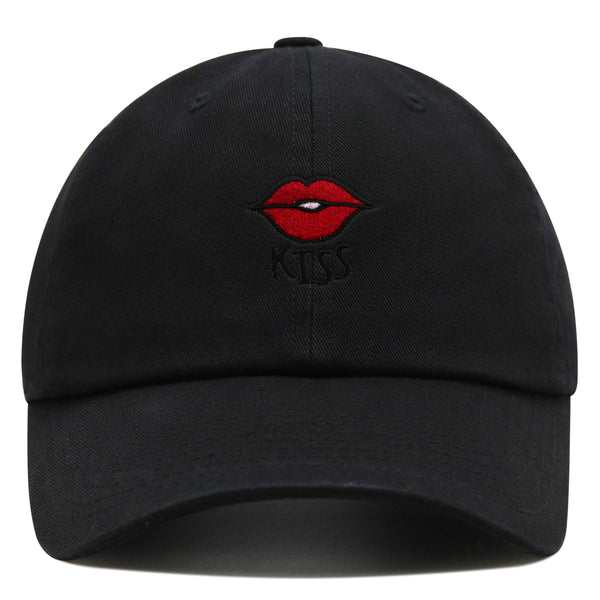 Kiss Lips Premium Dad Hat Embroidered Baseball Cap Love Red