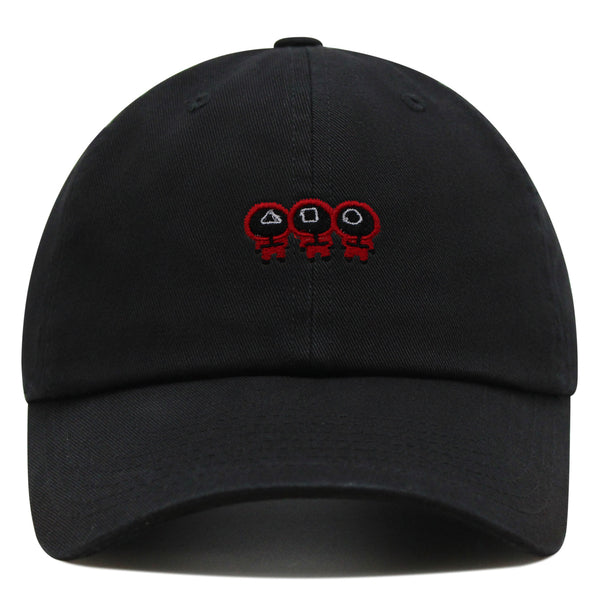 Squid Character Premium Dad Hat Embroidered Baseball Cap Game Red Uniform