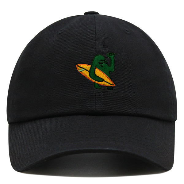 Hola Premium Dad Hat Embroidered Baseball Cap Surfing Green