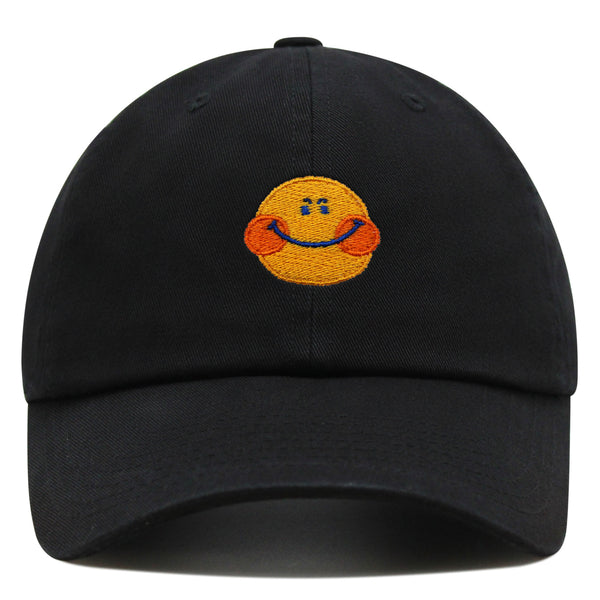 Smile Premium Dad Hat Embroidered Baseball Cap Emoji Smiling Face