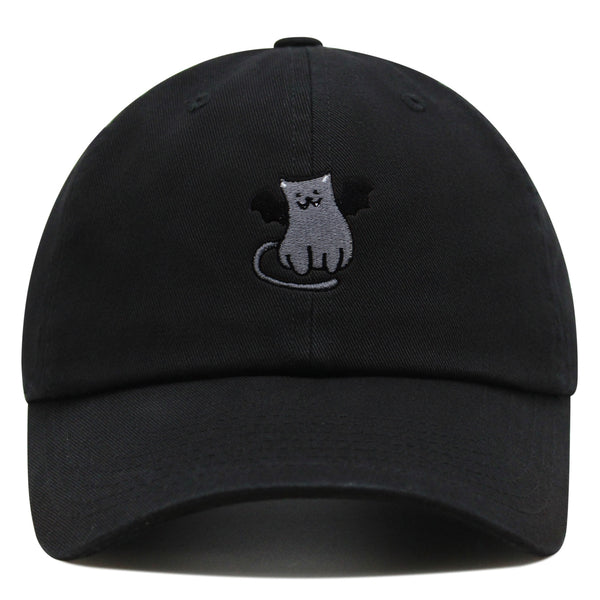 Bat-cat Premium Dad Hat Embroidered Baseball Cap Cat Kitty