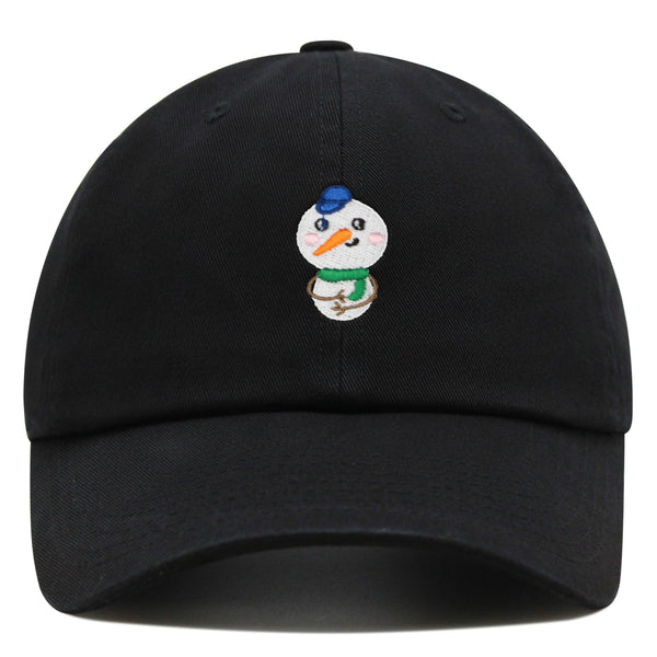 Snowman Premium Dad Hat Embroidered Baseball Cap Cute Winter