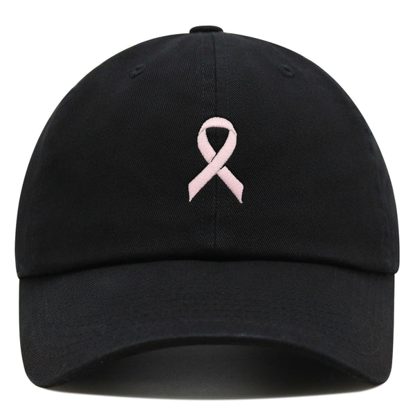 Pink Ribbon Premium Dad Hat Embroidered Baseball Cap Breast Cancer