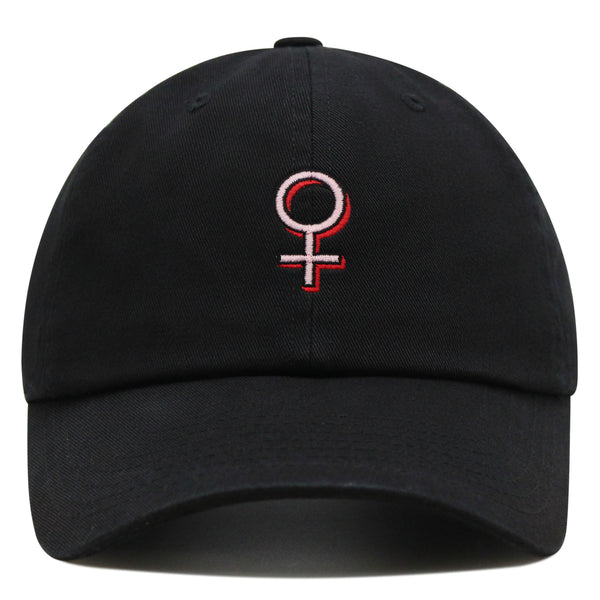 Female Gender Symbol Premium Dad Hat Embroidered Baseball Cap Tattoo