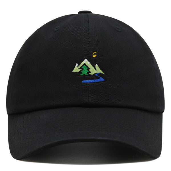 Mountain Premium Dad Hat Embroidered Baseball Cap Image