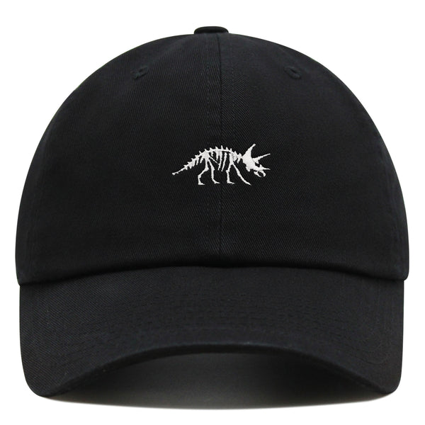 Dinosaur Fossil Skeleton Premium Dad Hat Embroidered Baseball Cap Skull