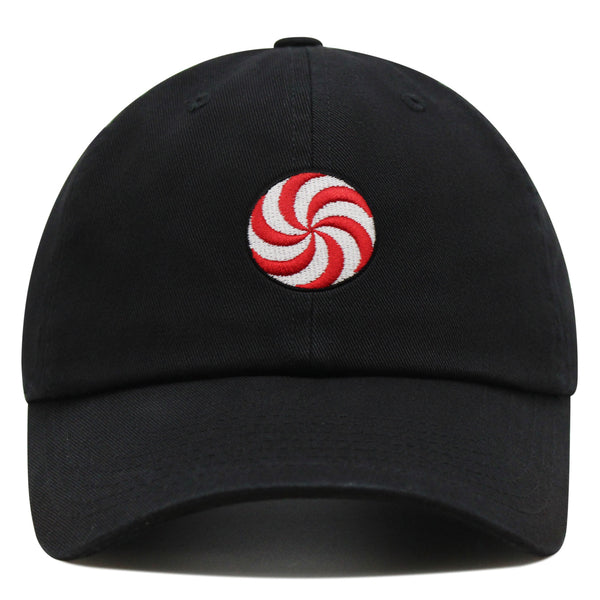 Peppermint Swirl Candy Premium Dad Hat Embroidered Baseball Cap Foodie