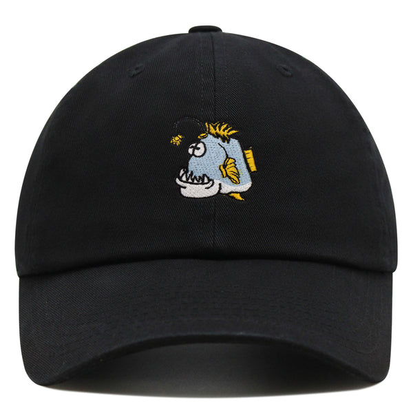 Angler Fish Premium Dad Hat Embroidered Baseball Cap Funny