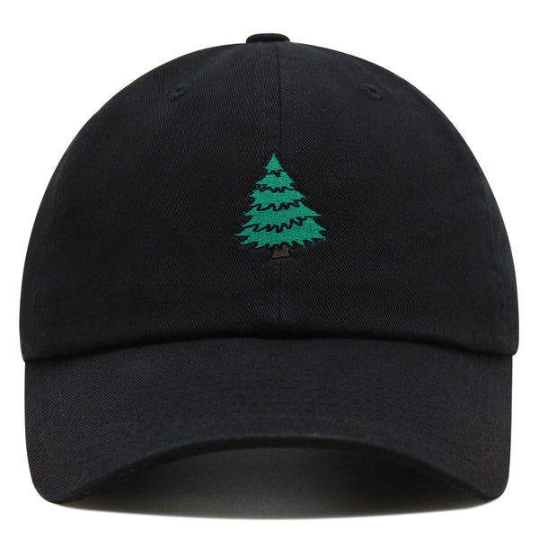 Pine Tree Premium Dad Hat Embroidered Baseball Cap Forest Camping