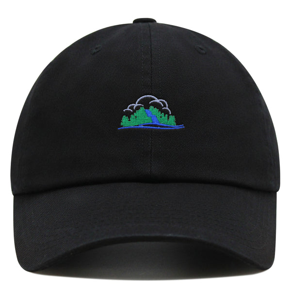 Waterfall Premium Dad Hat Embroidered Baseball Cap Logo