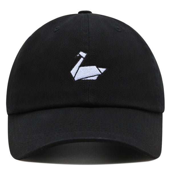 Paper Swan Premium Dad Hat Embroidered Baseball Cap Origami