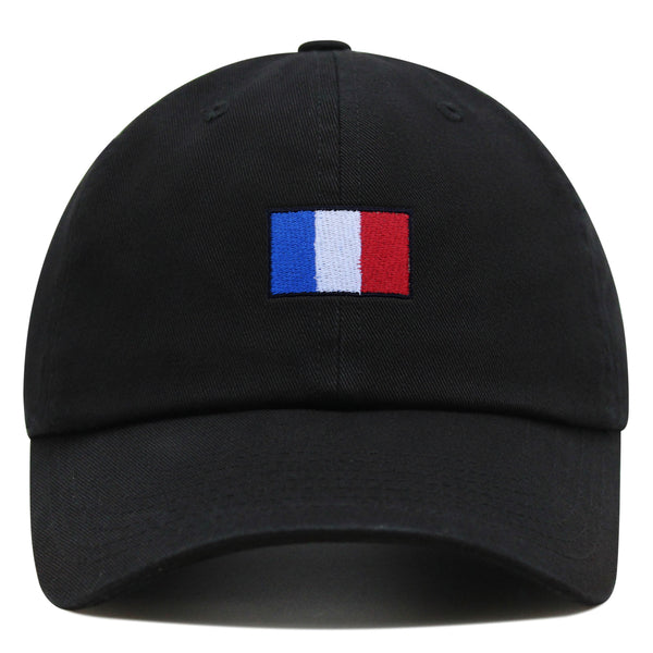 France Flag Premium Dad Hat Embroidered Cotton Baseball Cap Soccer