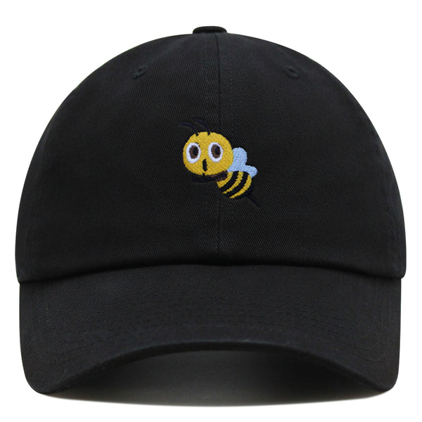 Flying Bee Premium Dad Hat Embroidered Cotton Baseball Cap Cute Bee