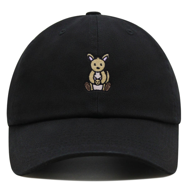 Kangaroo Premium Dad Hat Embroidered Cotton Baseball Cap Captain Mom