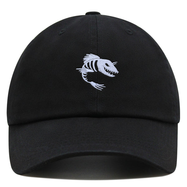 Fish Bone Premium Dad Hat Embroidered Cotton Baseball Cap Tattoo